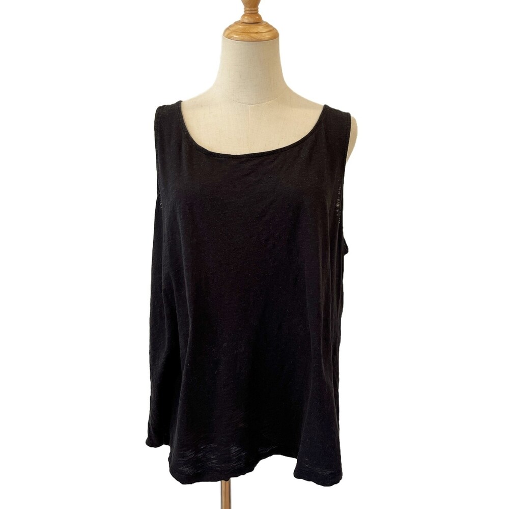 Torrid Black Tank Top Back Crochet Cotton L/12/0 Boho Summer Modal - Picture 4 of 8